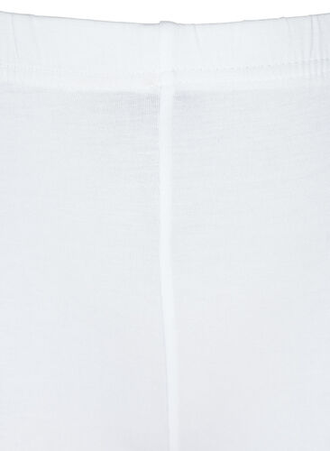 Sykkelshorts med blondekant, Bright White, Packshot image number 2
