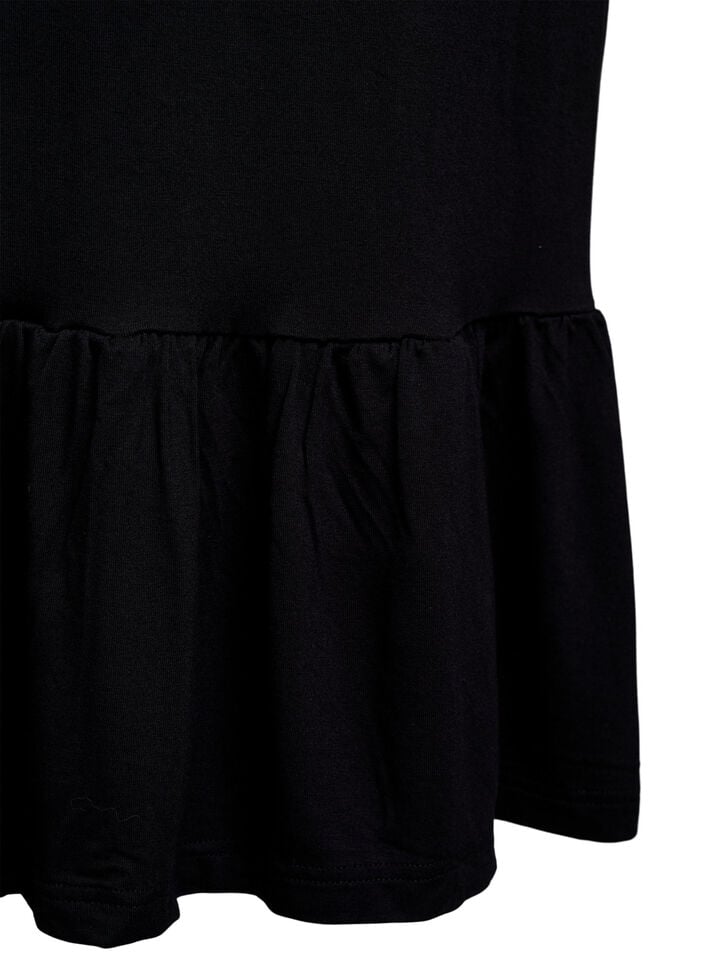 Strandkjole i viskose med flettede stropper, Svart, Packshot image number 3