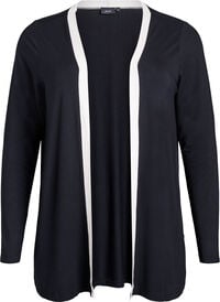 Kort kimono i viskose, Svart Kort kimono i viskose
