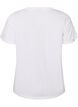 Bomulls T-skjorte med trykk, Hvit, Packshot image number 1