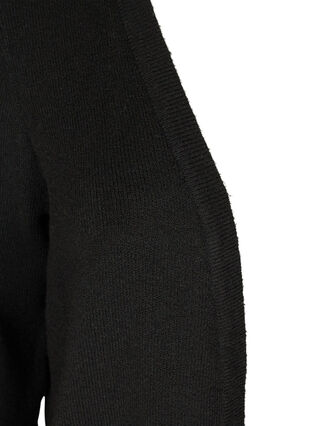 Lang strikkecardigan med lommer, Black, Packshot image number 2