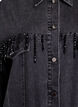 Denimjakke med perlefranser, Grå, Packshot image number 2