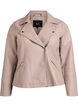Bikerjakke i imitert skinn, Beige, Packshot image number 0