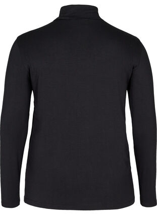 Tettsittende genser med høy hals, Black, Packshot image number 1