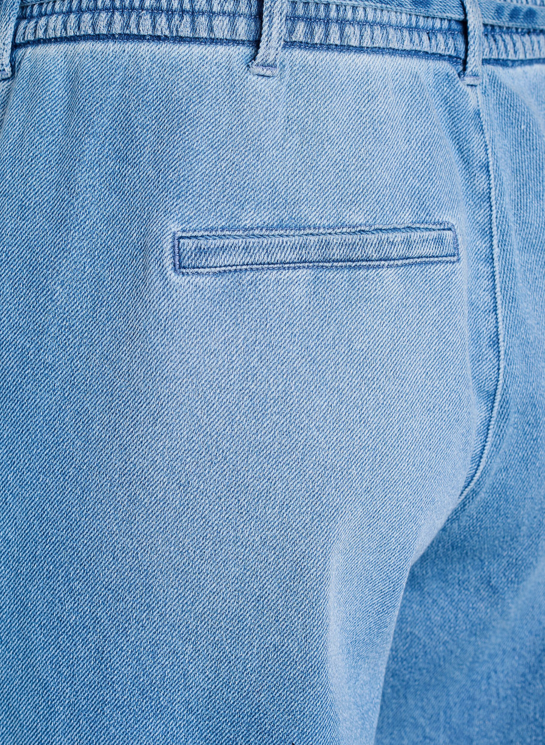 ZizziLoose fit-jeans med elastisk linning og sn&oslash;ring, Bl&aring;, Packshot image number 3