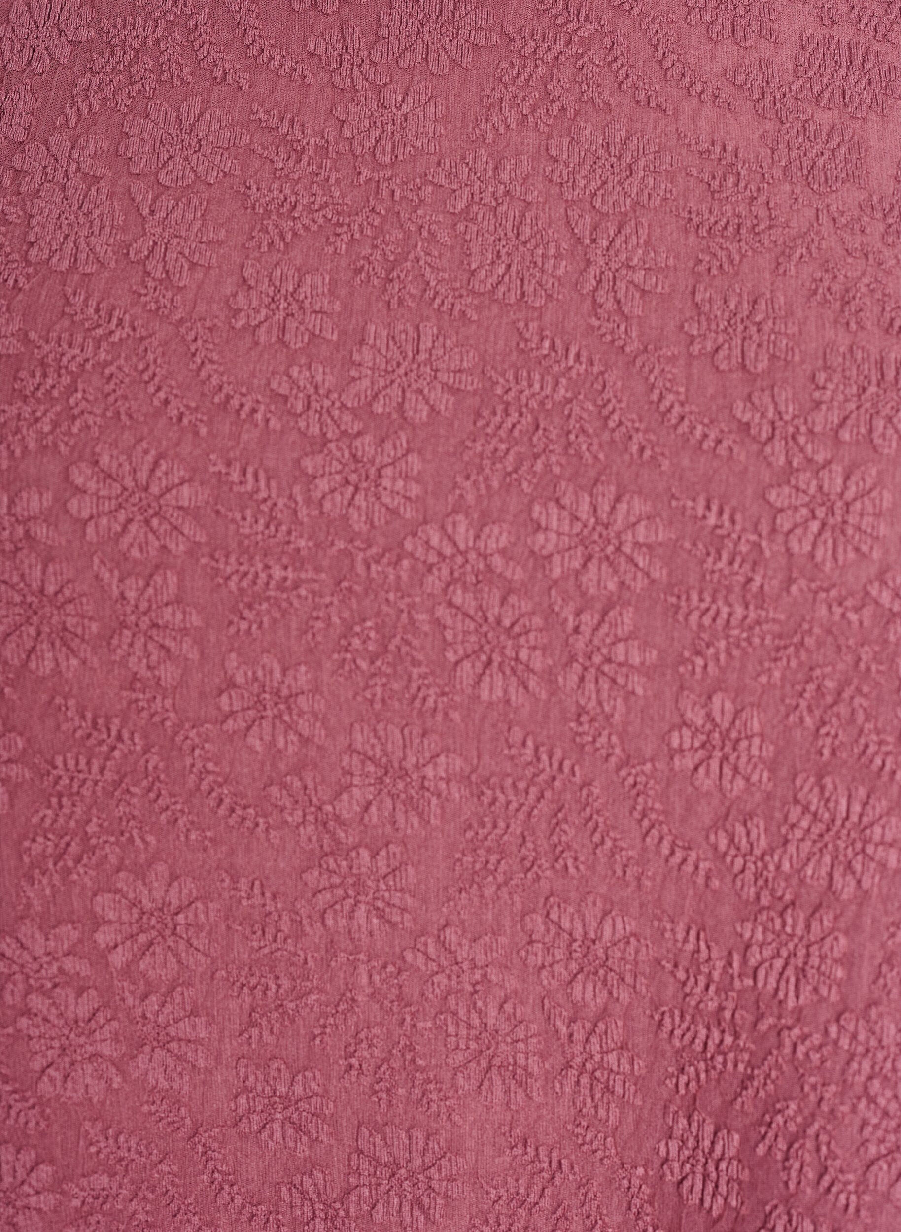 ZizziStrukturert bluse med korte ermer, Rosa, Packshot image number 2