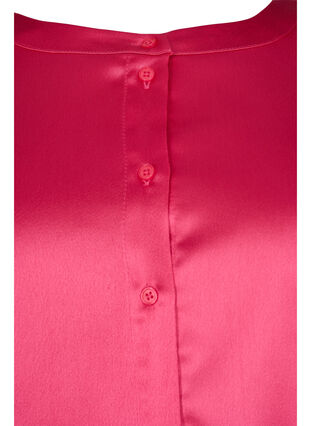 Lang shiny skjorte med splitt, Pink Flambé, Packshot image number 2