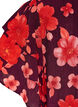 Bluse i viskose med blomstermotiv og volangermer, Lilla, Packshot image number 3