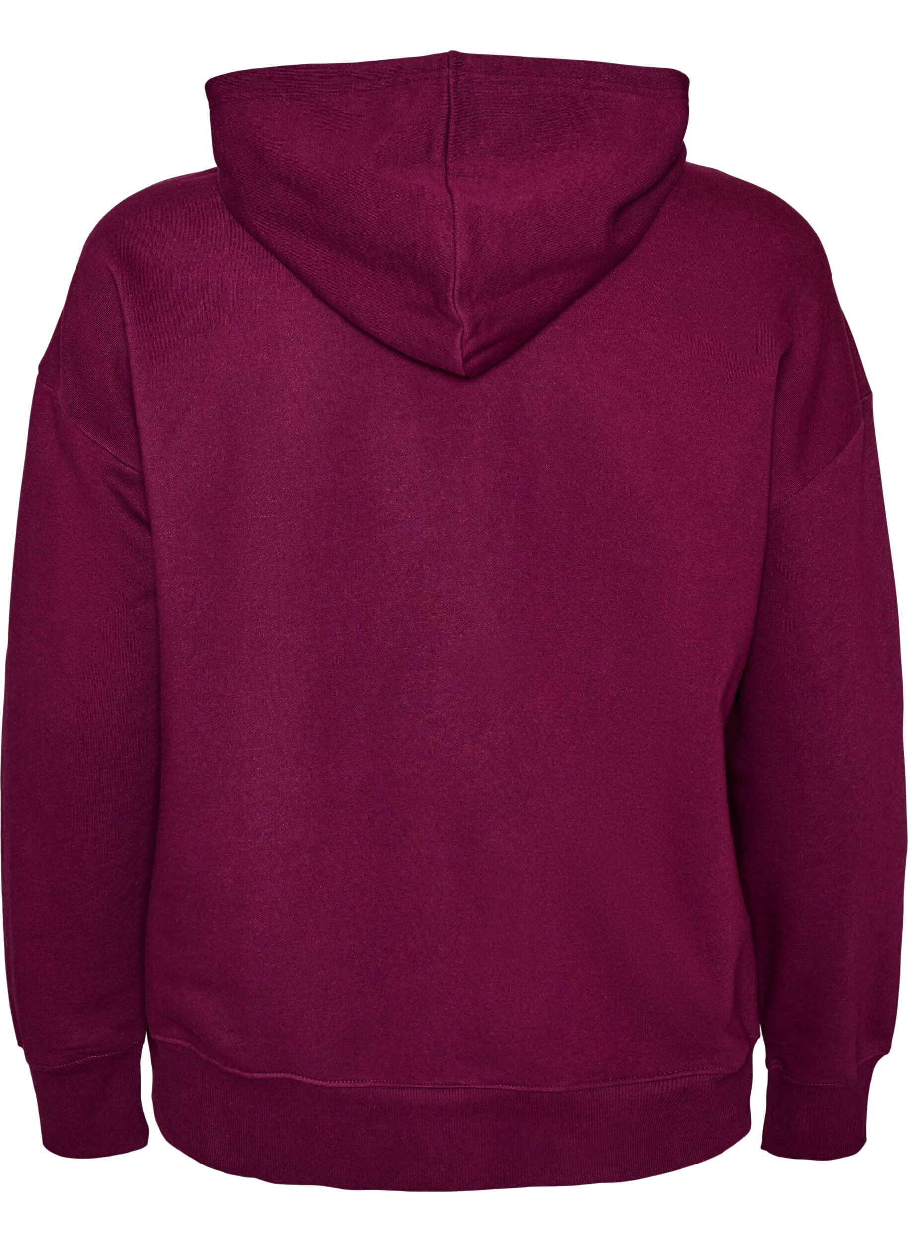 ZizziHettegenser med trykk p&aring; brystet, Lilla, Packshot image number 1