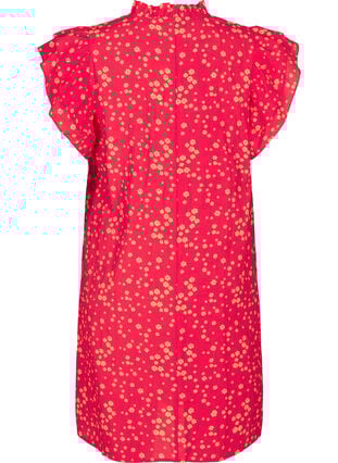 Zizzi Kort kjole med volanger, Rød, Packshot image number 1