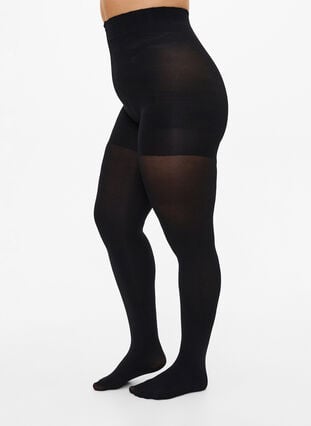 Zizzi Strømpebukser i 100 denier med push-up, Svart, Model image number 0