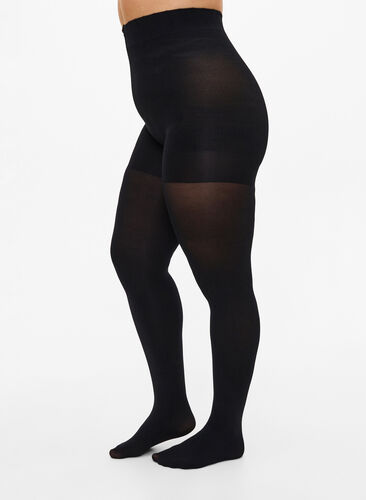 Zizzi Strømpebukser i 100 denier med push-up, Svart, Model image number 0