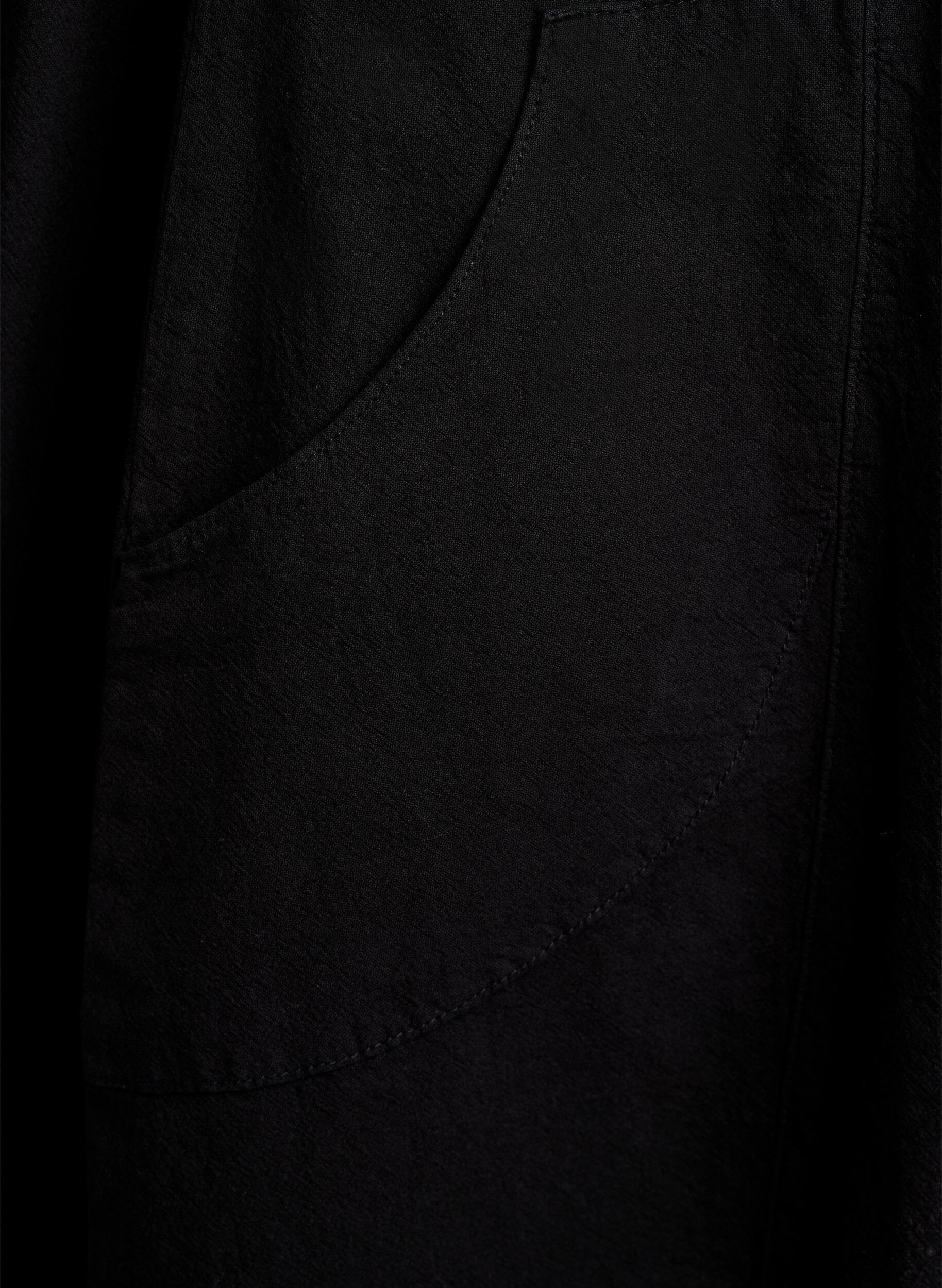 Zizzi Kortermet bomullskjole, Svart, Packshot image number 3