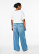 Loose fit-jeans med elastisk linning og sn&oslash;ring, Bl&aring;, Model image number 1