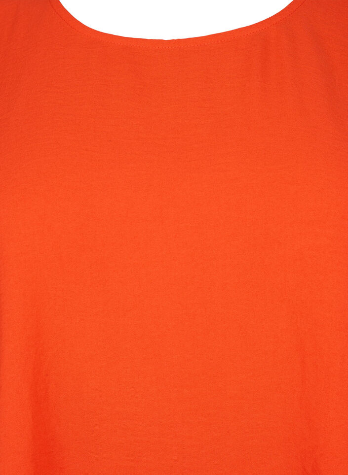 Kortermet bluse med rynke-detaljer, Orange.com, Packshot image number 2