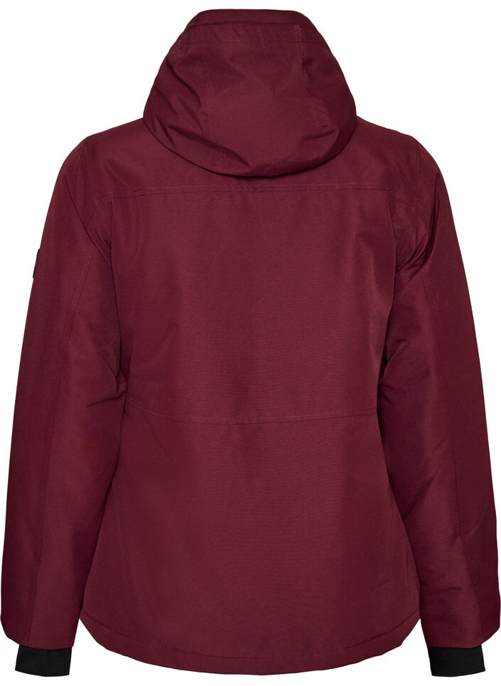 Funksjonell ski-anorakk med hette, R&oslash;d, Packshot image number 1