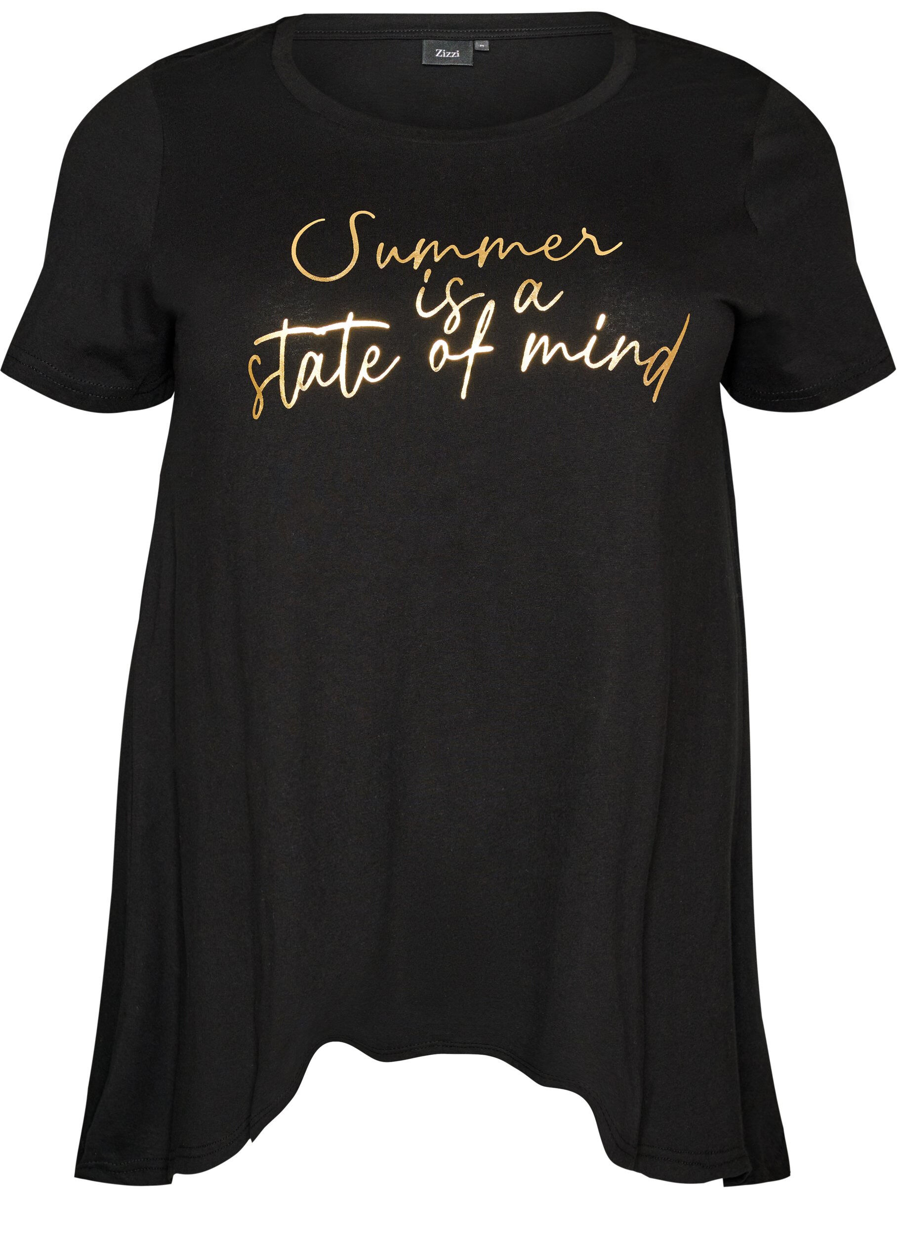 T-skjorte med rund hals og A-linje form