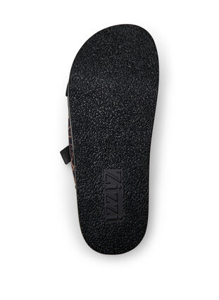 Zizzi Wide fit - Slip-on sandaler med nagler, Brun, Packshot image number 4
