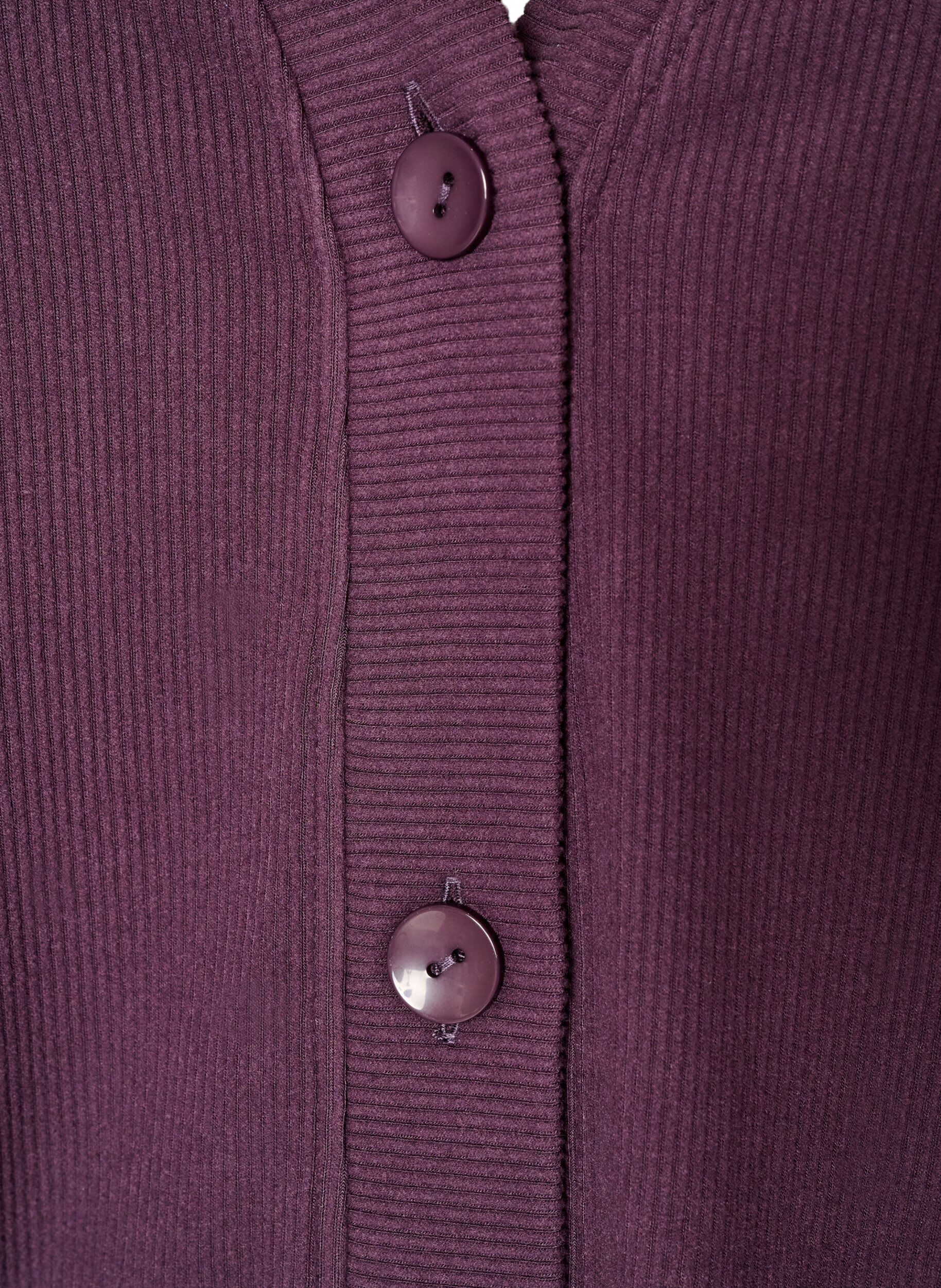 ZizziRibbestrikket jerseycardigan med V-hals, Lilla, Packshot image number 2