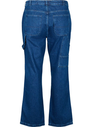 Cargo jeans med rett passform, Dark blue, Packshot image number 1