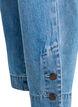 Avkuttede Kiana jeans med straight fit og knappdetaljer, Bl&aring;, Packshot image number 3