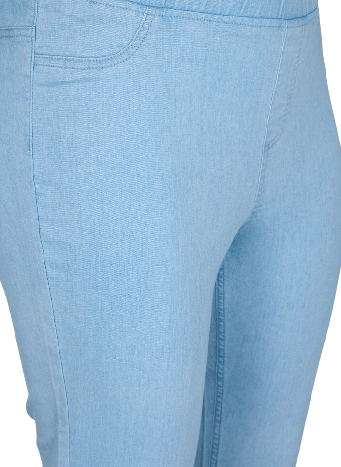 Capribukser i bomullsmiks, Light blue denim, Packshot image number 2