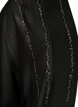 Kimono med 3/4-ermer og perler, Black, Packshot image number 2