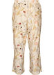 H&oslash;y midje viskosebukser med blomstertrykk, Beige, Packshot image number 1