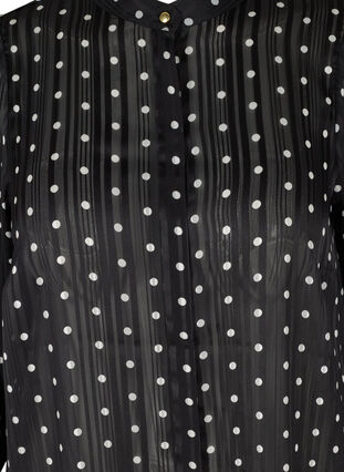 Mønstrete skjorte med 3/4-ermer, Black Dot, Packshot image number 2
