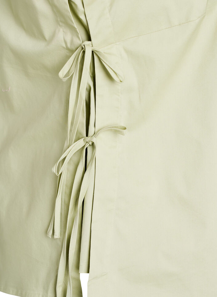 Ermel&oslash;s topp med knytedetalj p&aring; sidene, Gr&oslash;nn, Packshot image number 3