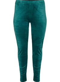 Ensfargede velurleggings