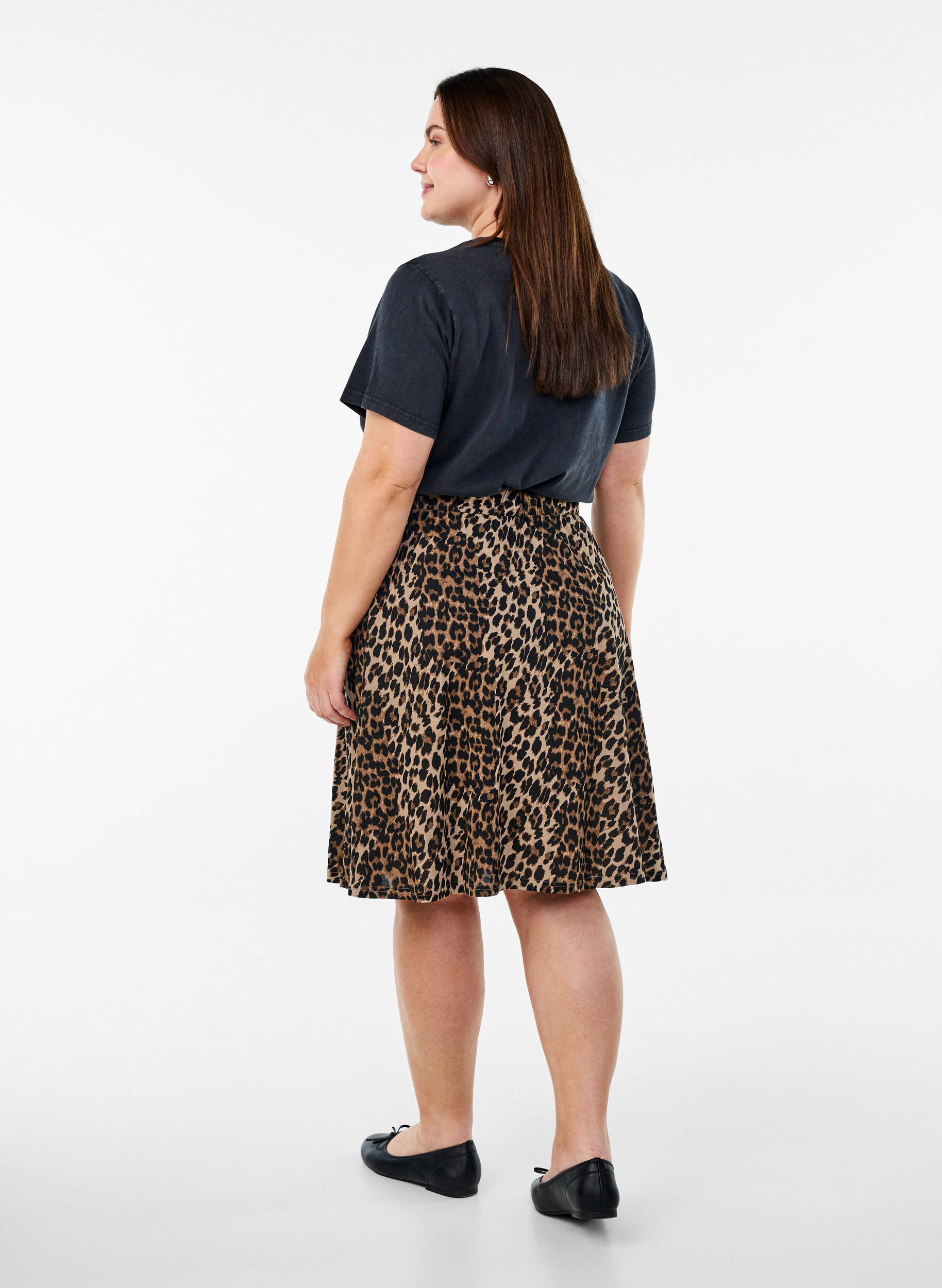 Zizzi 2-pack skaterskj&oslash;rt i viskose, Svart, Model image number 1