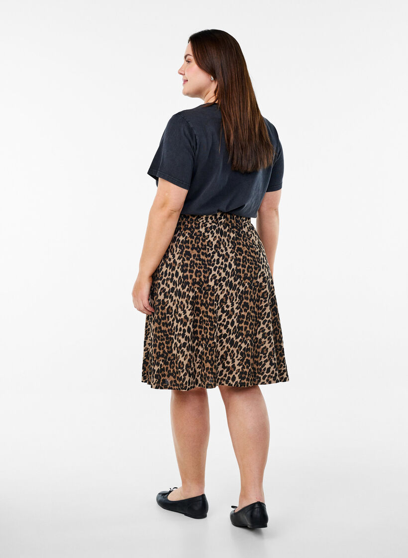 2-pack skaterskjørt i viskose, Svart, Model image number 1