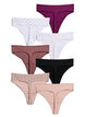 7-pakning G-strenger i bomull med ukedager trykt, Rosa, Packshot image number 1