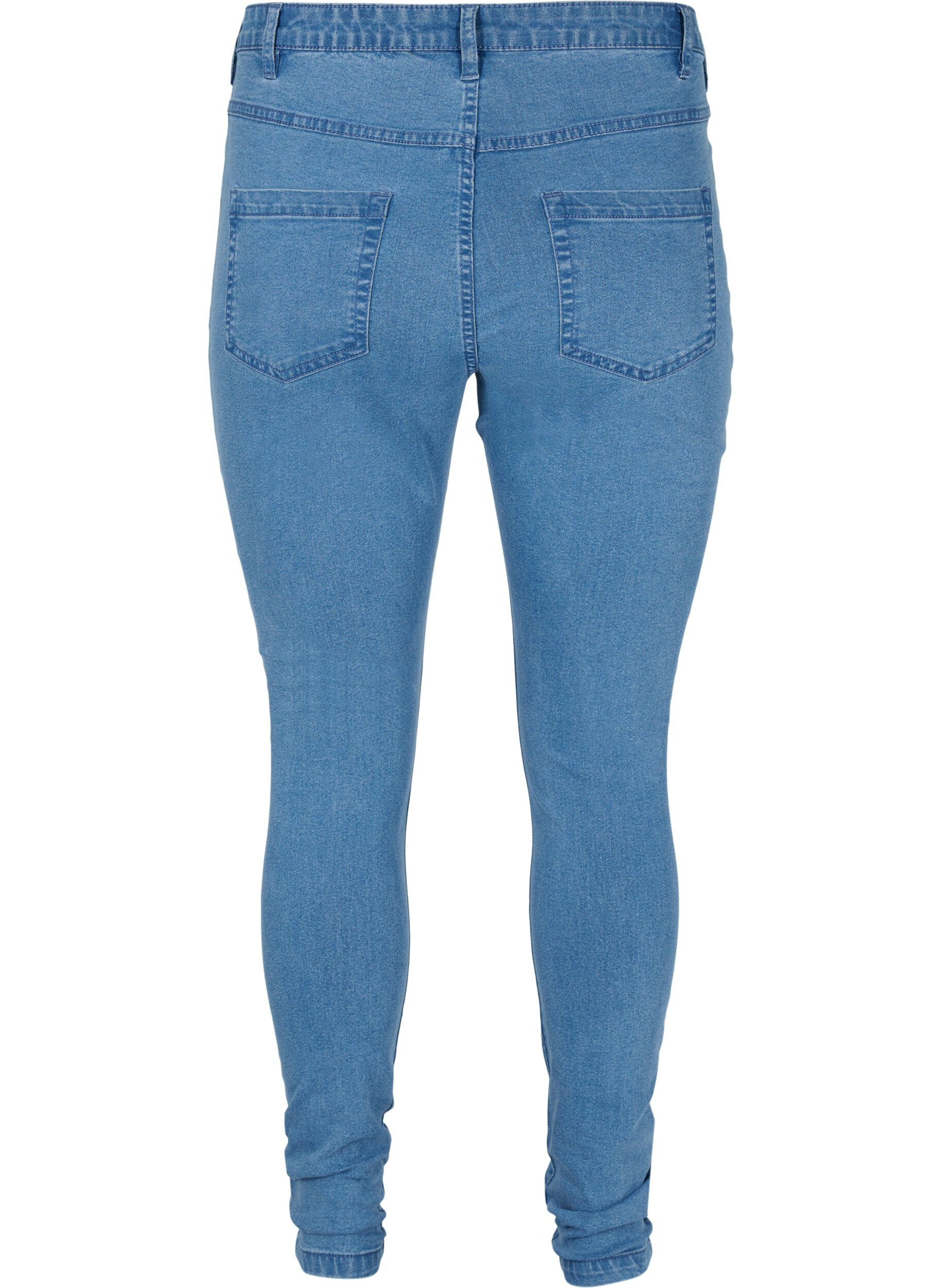 Zizzi Super slim Amy jeans med h&oslash;yt liv, Bl&aring;, Packshot image number 1