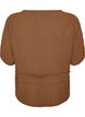 Bluse med tekstur og knytebelte, Brun, Packshot image number 1