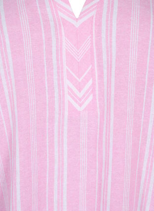 Stripete bluse i lin- og viskoseblandet kvalitet, Rosebloom Wh.Stripe, Packshot image number 2