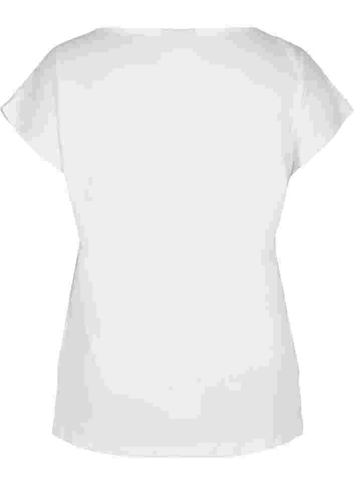 T-skjorte med brystlomme i organisk bomull, Bright White, Packshot image number 1