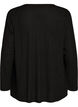 &Aring;pen cardigan i teksturert jersey, Svart, Packshot image number 1