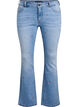 Bootcut jeans med broderte blomster, Blå, Packshot image number 0