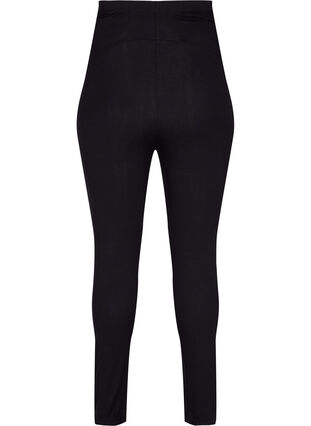 Zizzi Leggings til gravide i viskose med knapper, Black, Packshot image number 1