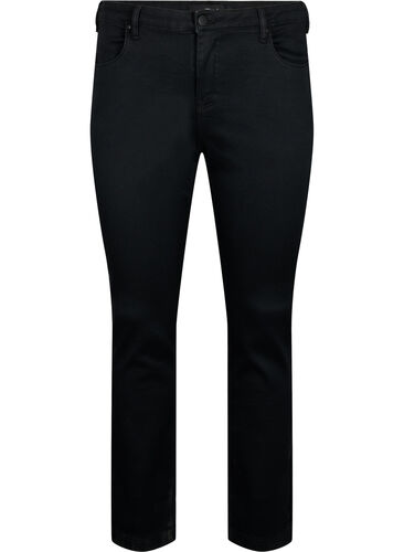 Slim fit Emily jeans med normal høyde i livet, Black, Packshot image number 0
