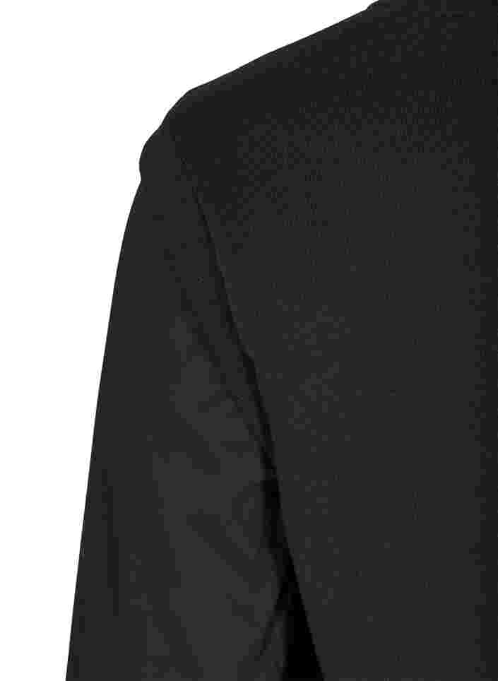 Hettegenser med lange ermer og ribbekanter, Black, Packshot image number 3
