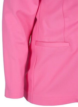 Enkel blazer med knapp og pyntelommer, Azalea Pink, Packshot image number 3