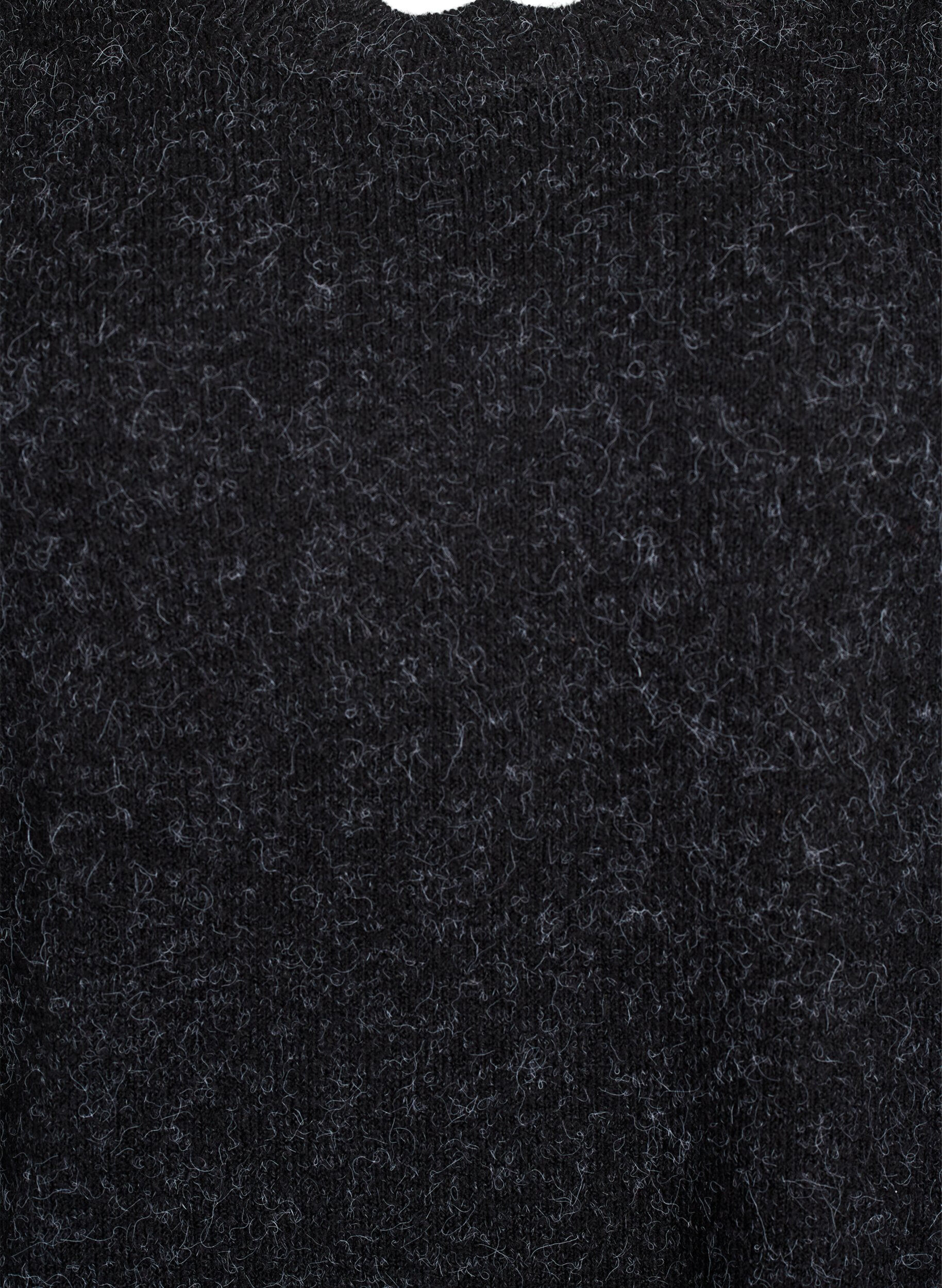 Zizzi Kort strikket kjole med b&oslash;lget fold og splitt, Gr&aring;, Packshot image number 2