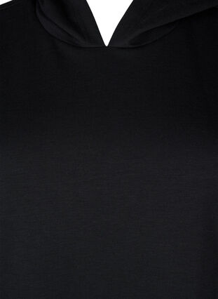 Kortermet kjole i modalblandet sweatshirtkvalitet., Black, Packshot image number 2
