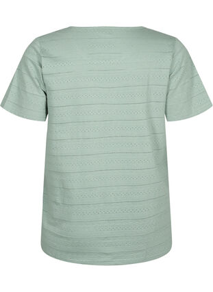 Kortermet bomull t-skjorte, Chinois Green, Packshot image number 1