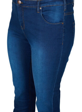 Zizzi Slim fit Emily jeans med normal midje, Blue Denim, Packshot image number 2