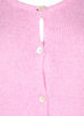 Strikket cardigan med ull og knapper, Begonia Pink Mel., Packshot image number 2