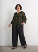 Bluse med frynsete tr&aring;der og tekstur, Gr&oslash;nn, Model image number 1
